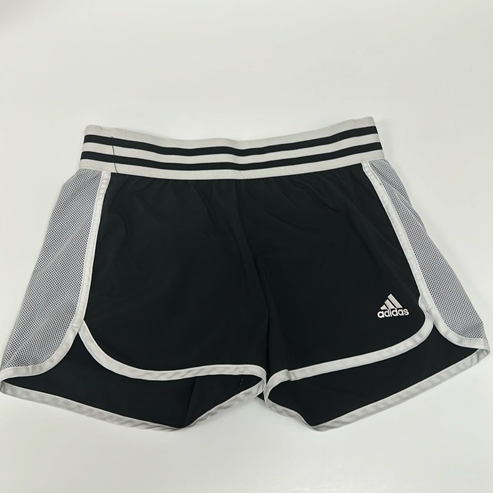 Adidas black and white shorts M